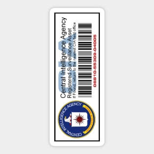 CIA Asset Tag - Central Intelligence Agency Sticker